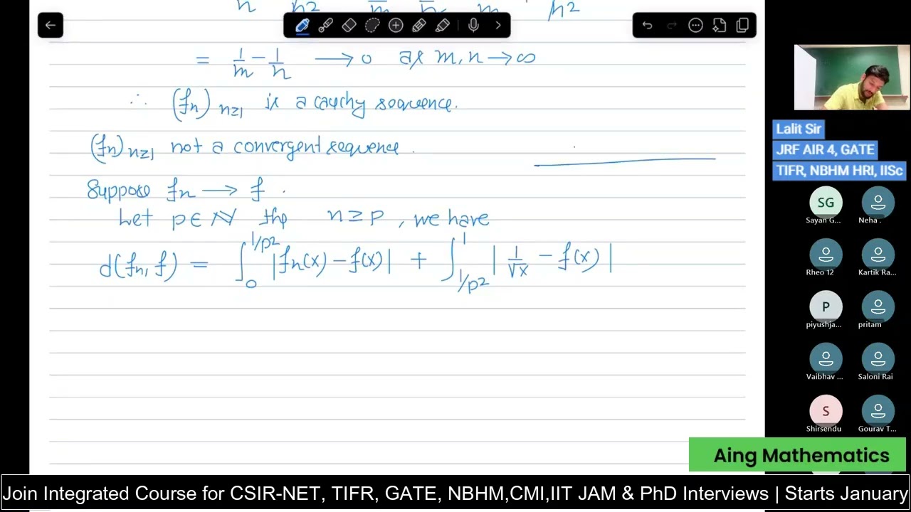 NBHM 2025 Q1 Solution | Metric Space & Incomplete Metric