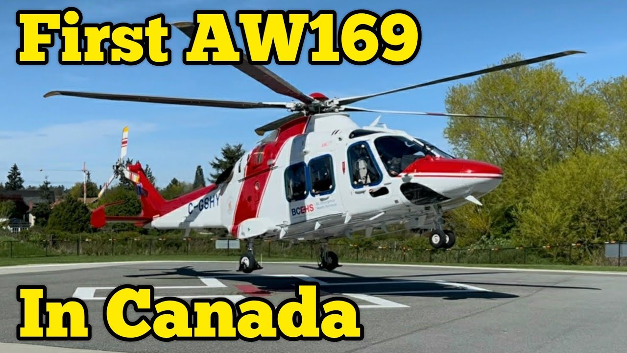 First Leonardo AW169 Helicopter in Canada! Air Ambulance Startup and Liftoff in British Columbia