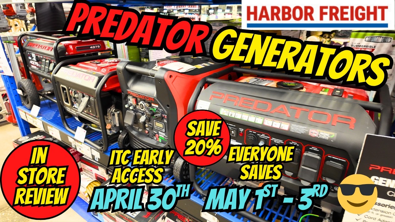 Компания Harbor Freight запустила масштабную распродажу генераторов Predator. ITC получает ранний...