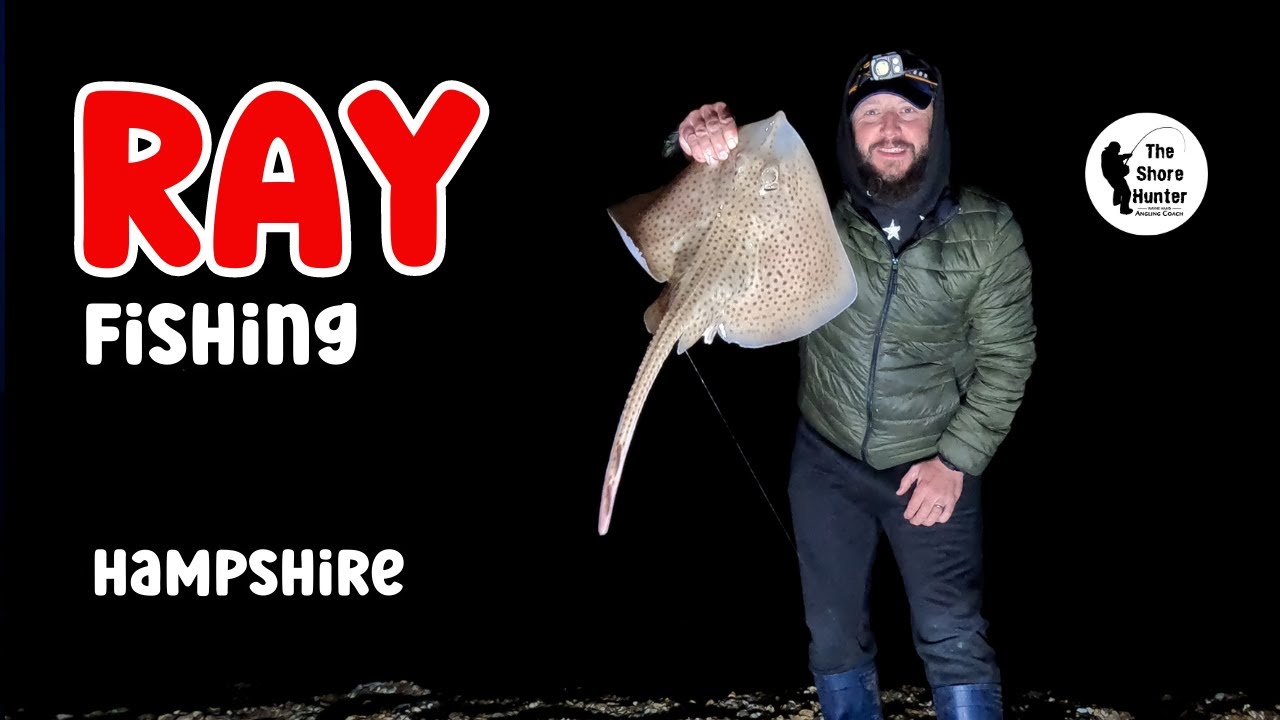 Catching Rays In Hampshire, UK Beach Fishing Wayne Hand 4K The Shore Hunter.