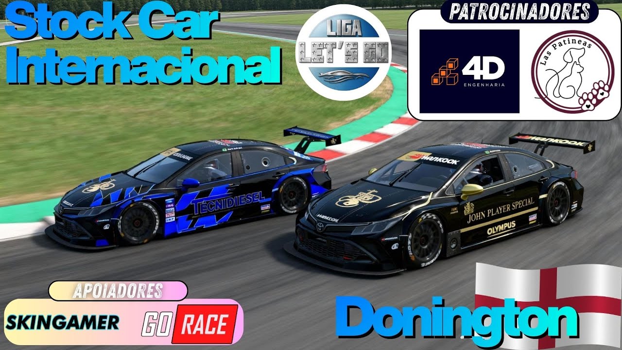 STOCK CAR INTERNACIONAL EM DONINGTON GP | ETAPA 4 | AUTOMOBILISTA 2 | LIGA LETS GO