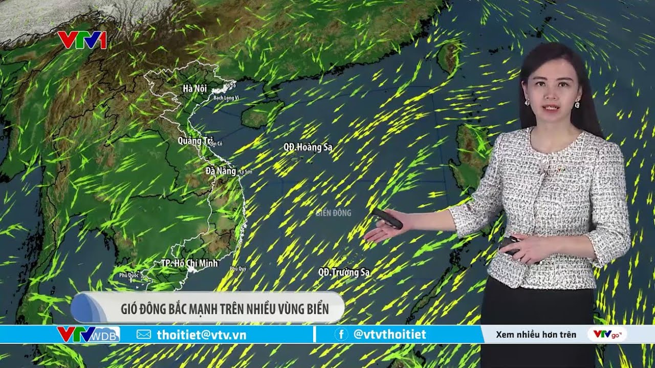 Dự báo thời tiết 9h10 - 23/01/2026 | Gió đông bắc mạnh trên nhiều vùng biển | VTVWDB