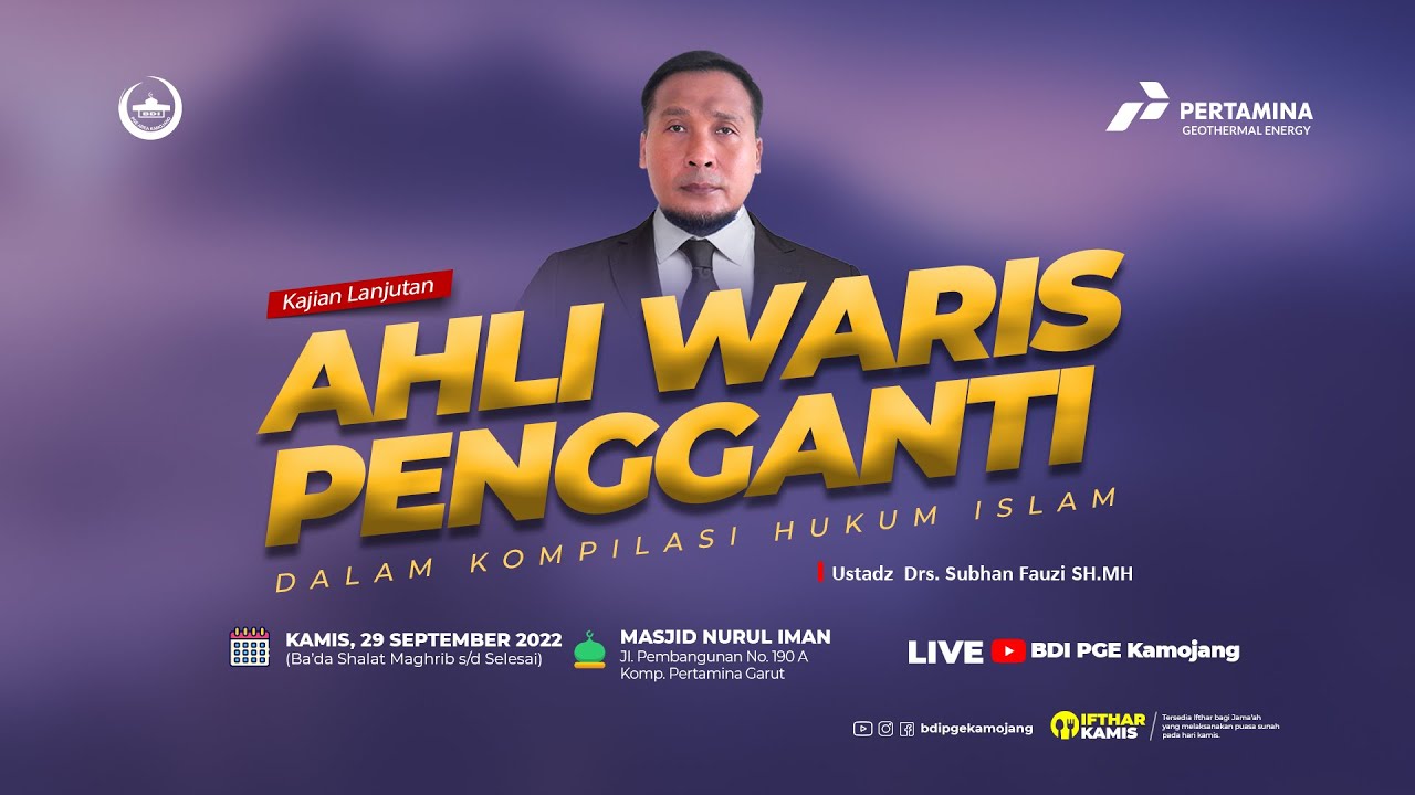 AHLI WARISPENGGANTI dalam kompilasi hukum islam - Drs Subhan Fauzi SH.MH