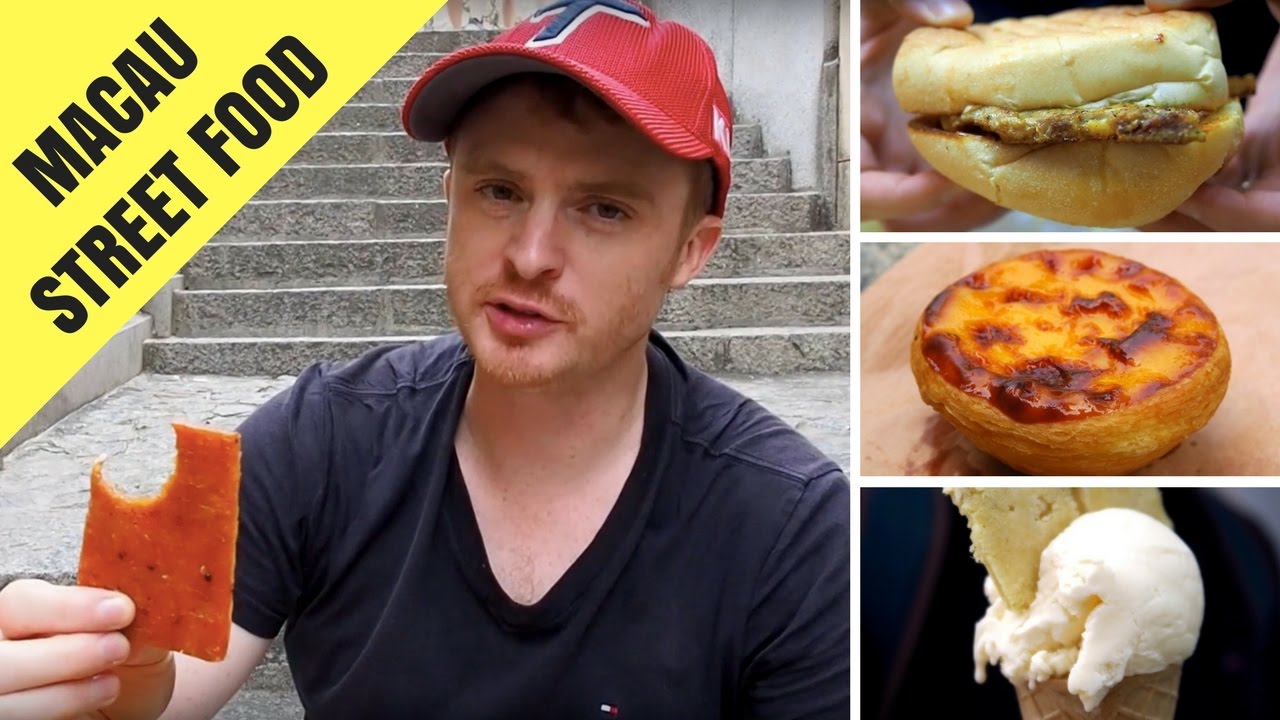 Macau Street Food Tour 🇲🇴 Macanese Taste Test in Macao 🥢 Pork Chop Bun, Egg Tart, Jerky & Bubble Tea