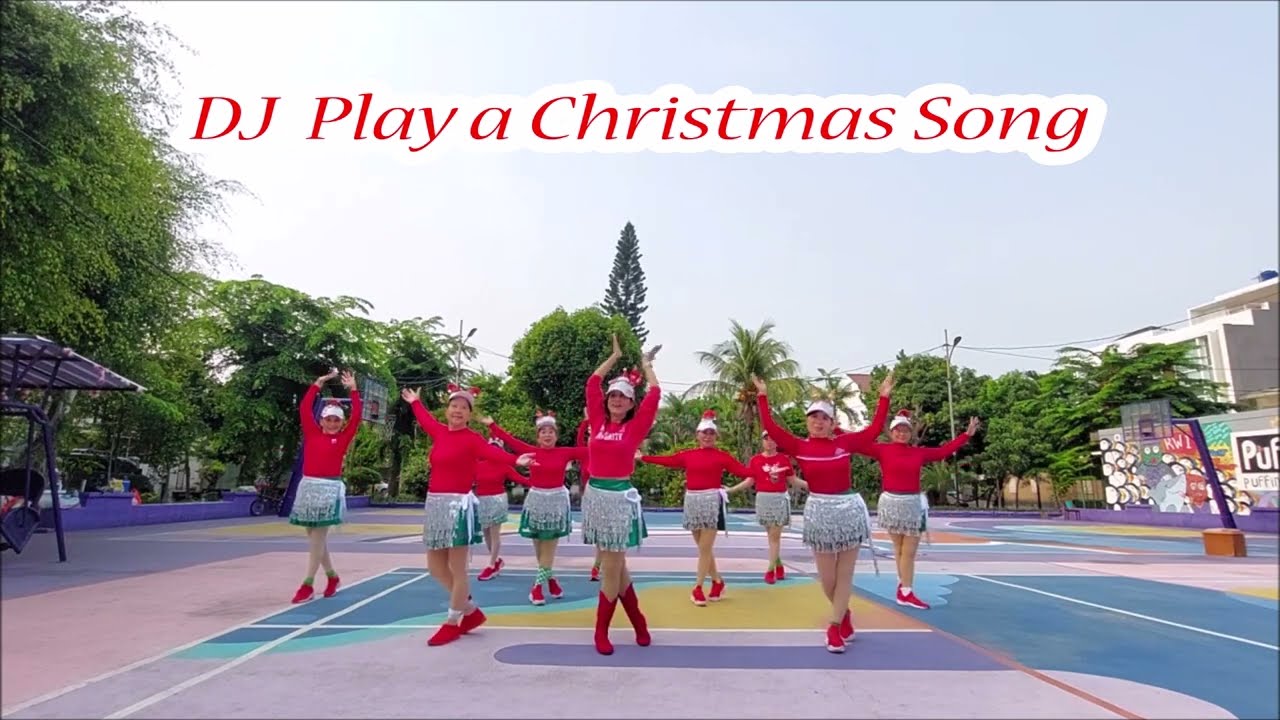 DJ Play a Christmas Song Line Dance, Choreo : Sofia Pia (INA), Demo & Count