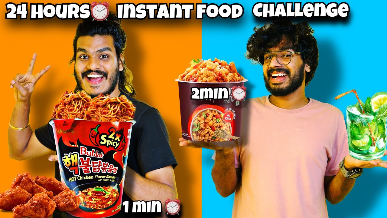 24 HOURS INSTANT FOOD CHALLENGE 🤩