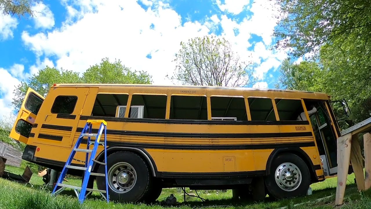 School Bus Conversion // Day Nine // Resealing Bus Windows Part II