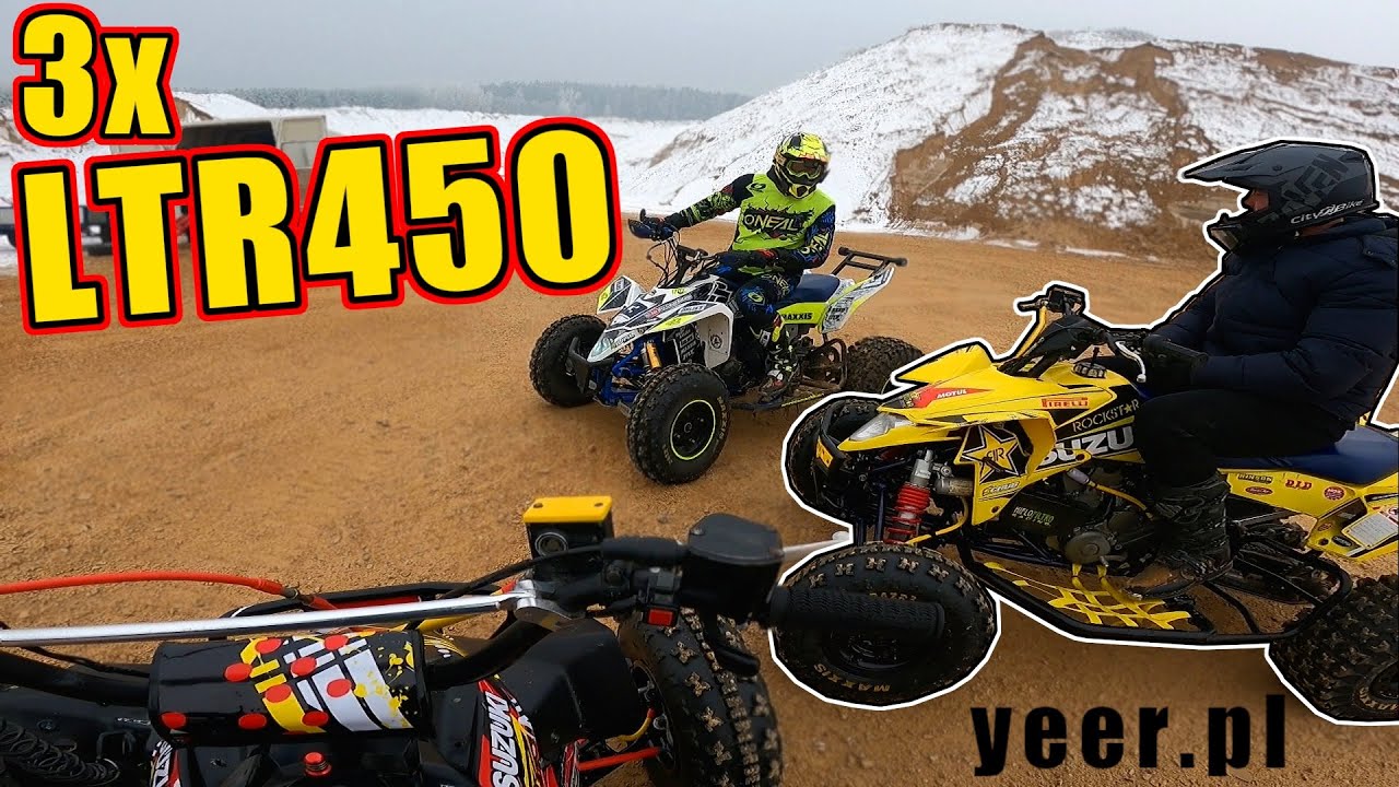 3x SUZUKI LTR-450 || QUADY ŻWIROWNIA ZIMA