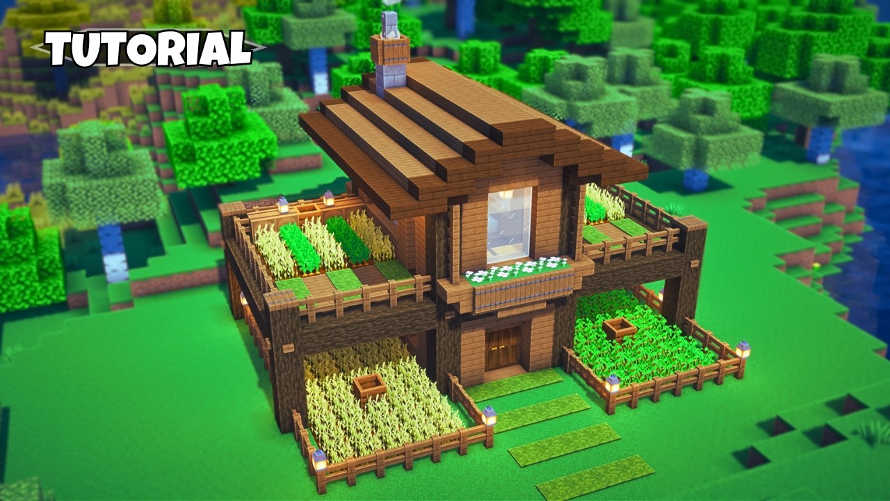 Minecraft: How to Build a Wood House | Survival Base (Easy)🏡37