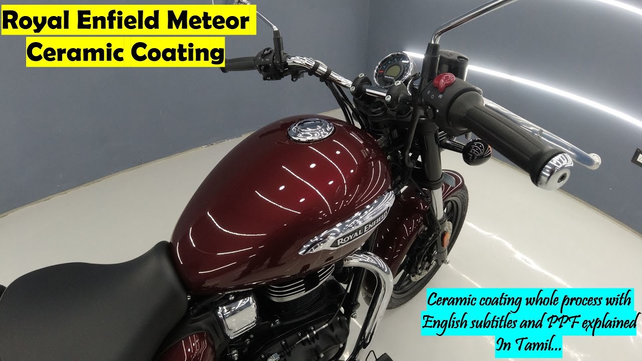 Royal Enfield Meteor Ceramic coating | whole process with English titles | Ceramic & PPF | in Tamil