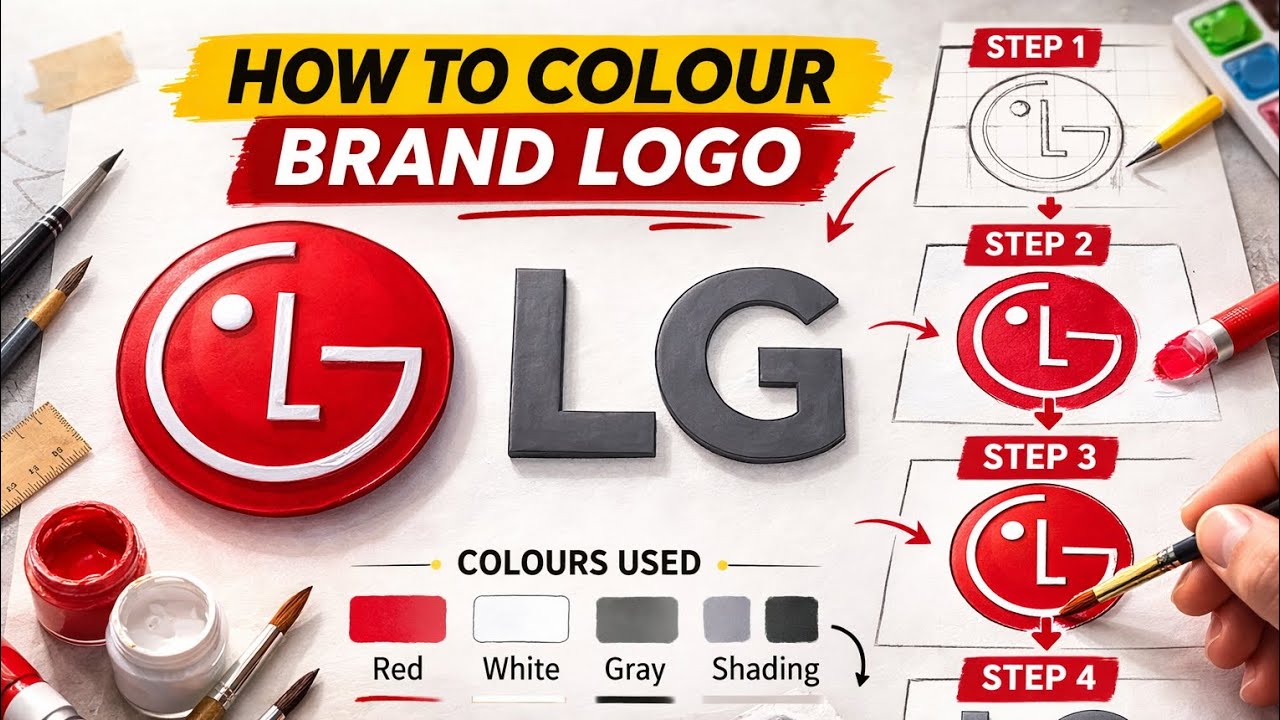 How to colouring brand logo part 4 #full video. 