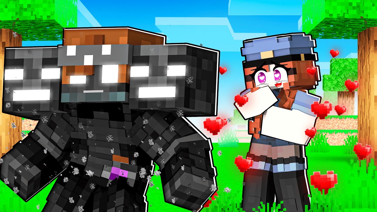 GAROTA POLICIAL se APAIXONOU pelo GAROTO WITHER no Minecraft