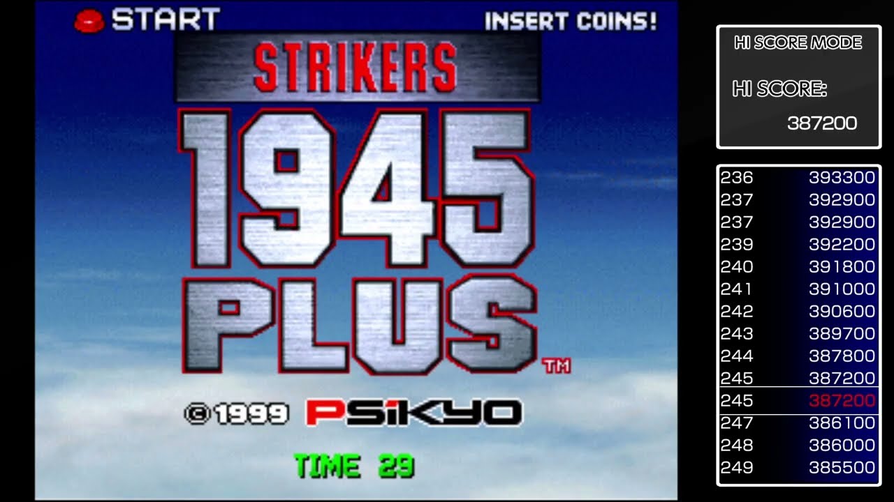 ACA NEOGEO STRIKERS 1945 PLUS Logro trofeo 400000 Hi Score Mode