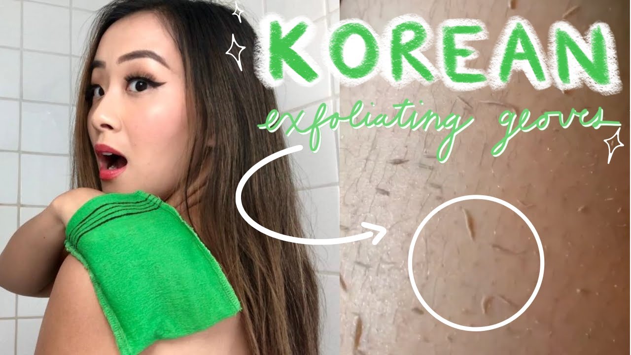 KOREAN EXFOLIATING GLOVES/MITT TIK TOK TREND | discolouration, hyperpigmentation, & ingrown hairs