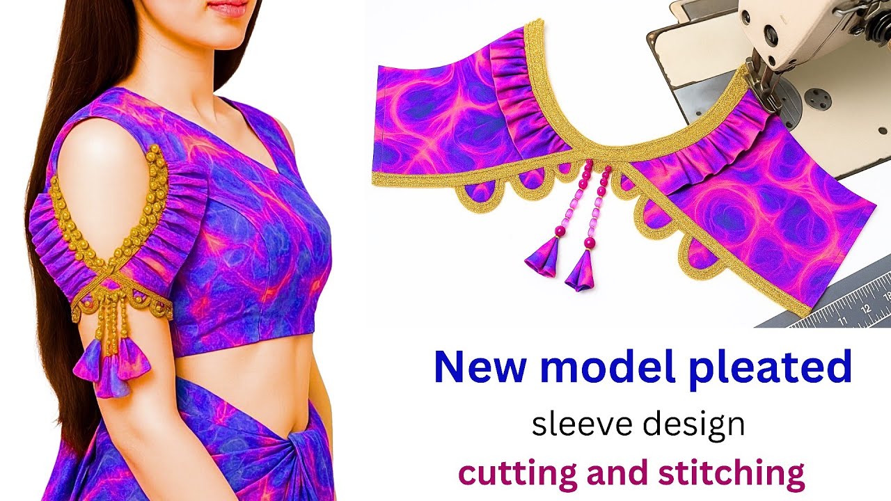 स्टाइलिश बाजू डिज़ाइन बनाना सीखें | Trending Sleeve Cutting & Stitching | नया स्लीव डिजाइन 2025 