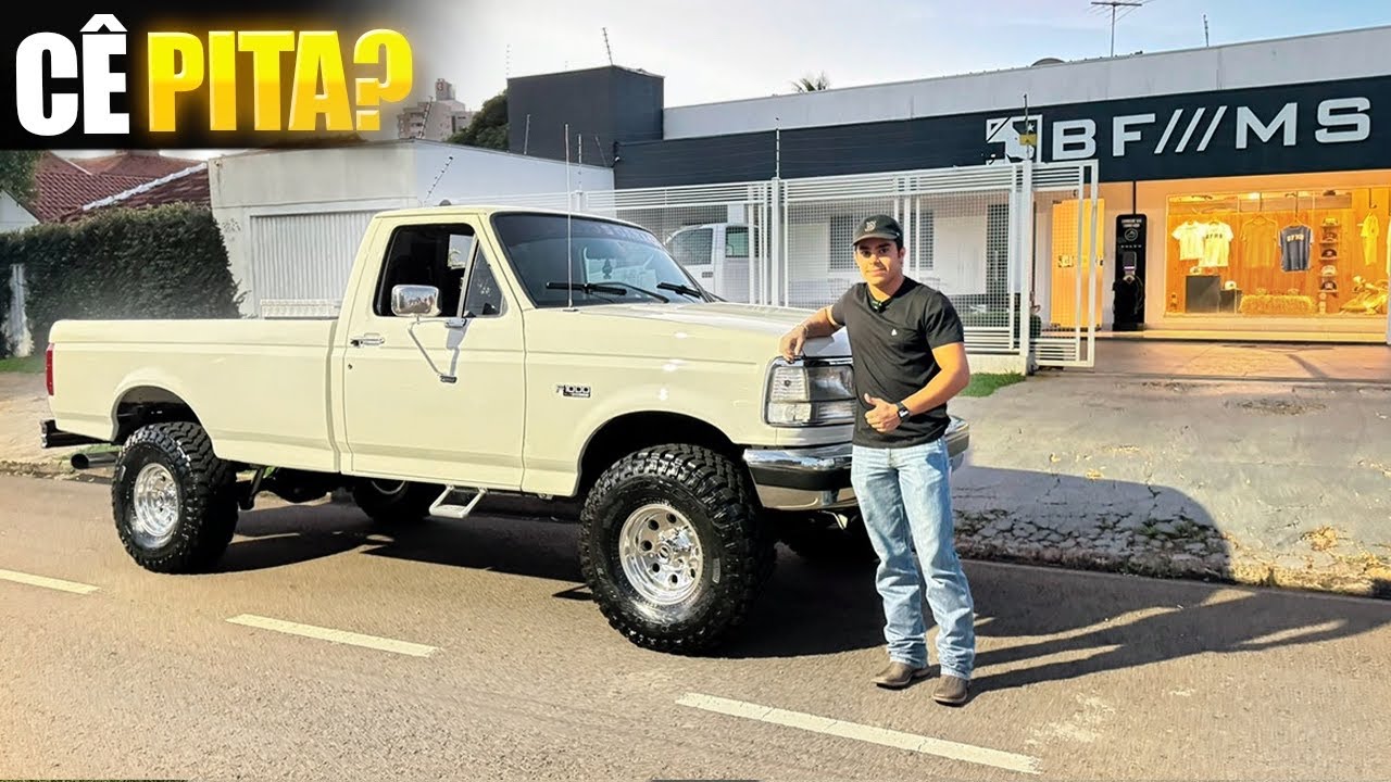 FORD F1000 LONGBED ERGUIDA COM PNEU 35”!!