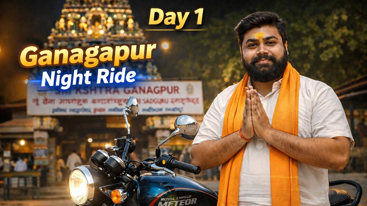 👉 2200 KM Solo Night Ride 🌙 | Thane ➝ GANAGAPUR | JOGULAMBA–BRAHMARAMBA MALLIKARJUNA | EP-1