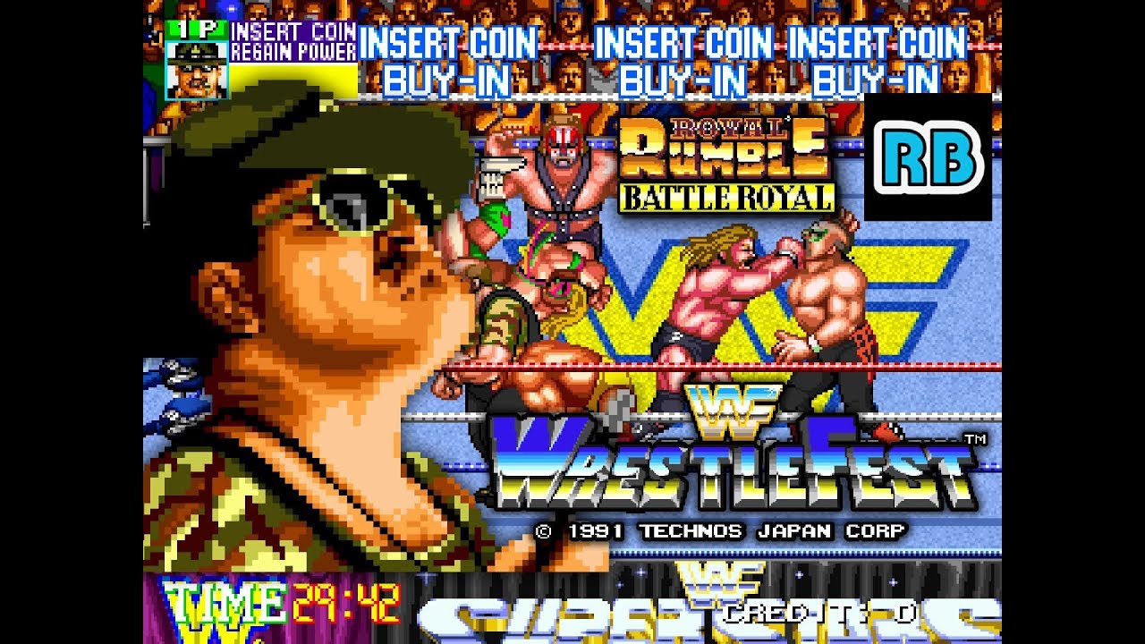 1991 [60fps] WWF WrestleFest Royal Rumble Sgt. Slaughter ALL
