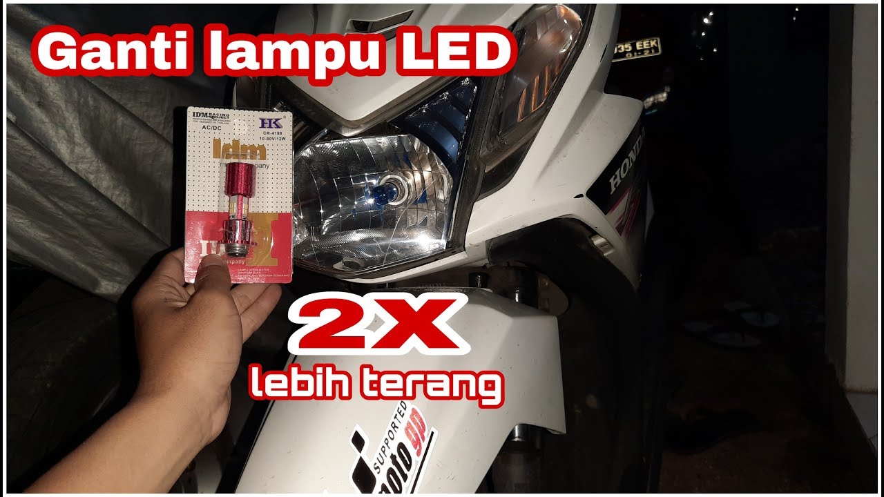 Cara Pasang lampu LED honda beat fi