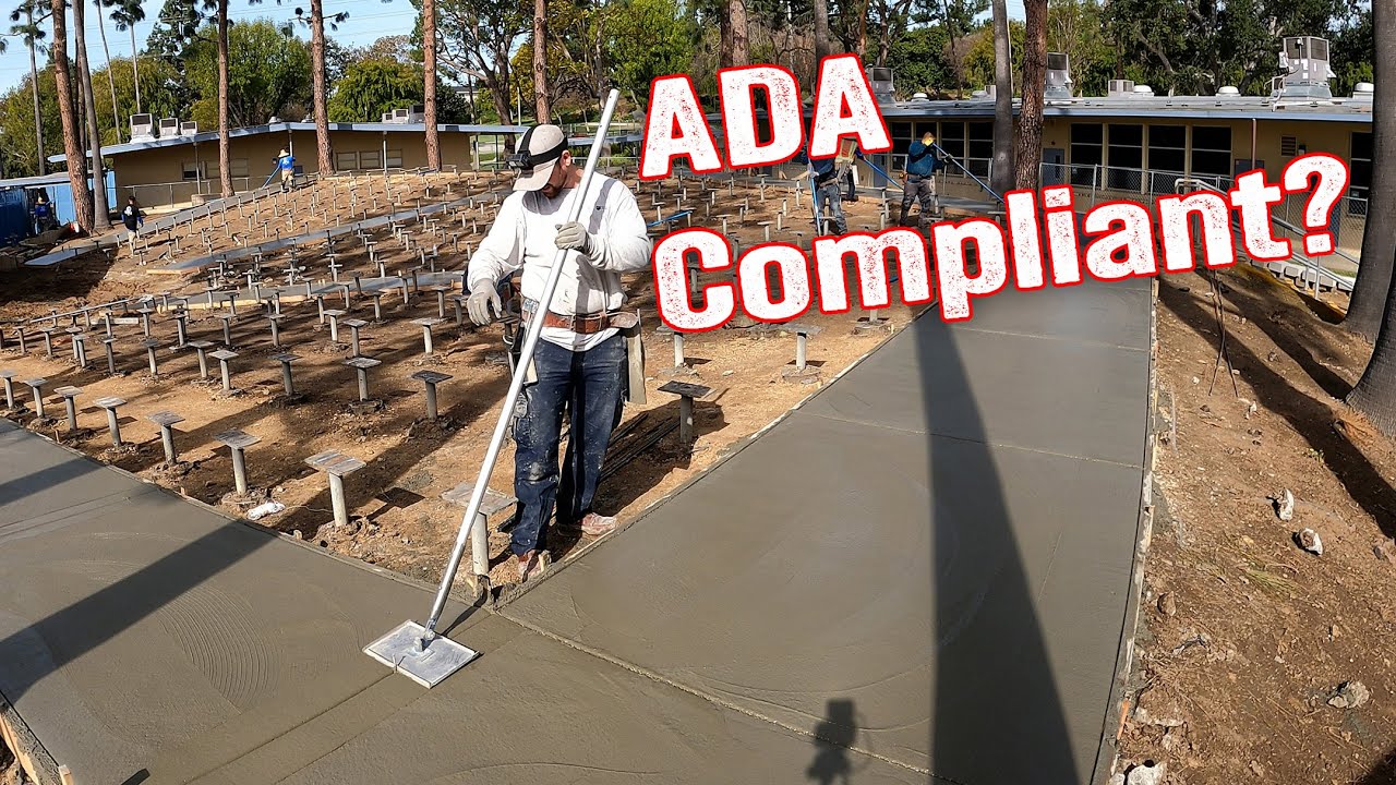 Pouring Concrete at a school 80 YARDS!