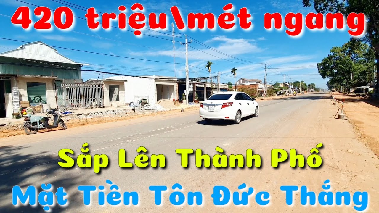 Đất 2 tỷ 100 triệu mặt tiền đường lớn Tôn Đức Thắng lên Chợ Long Hoa thị xã Hòa Thành Tây Ninh