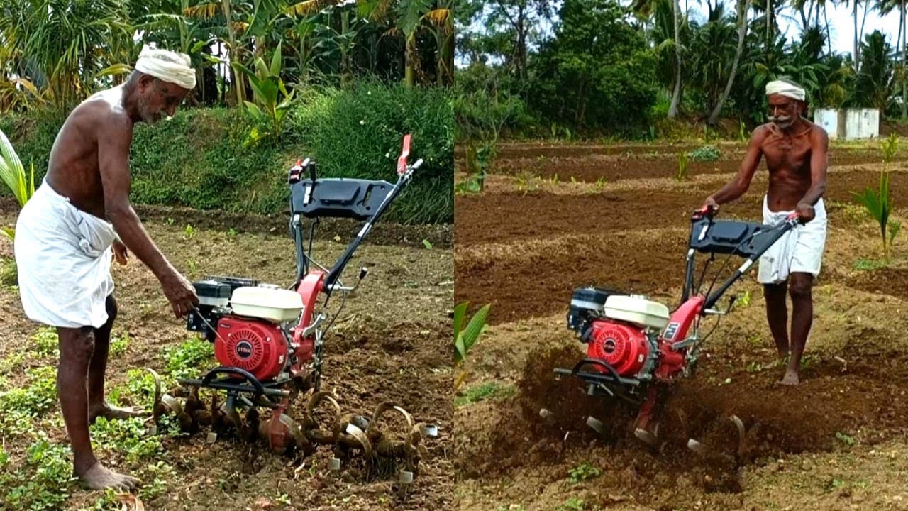 எளிய முறையில்  களை எடுக்கும் அக்ரி வோல்டு இயந்திரம் | Center rotory power weeder | The Agri World