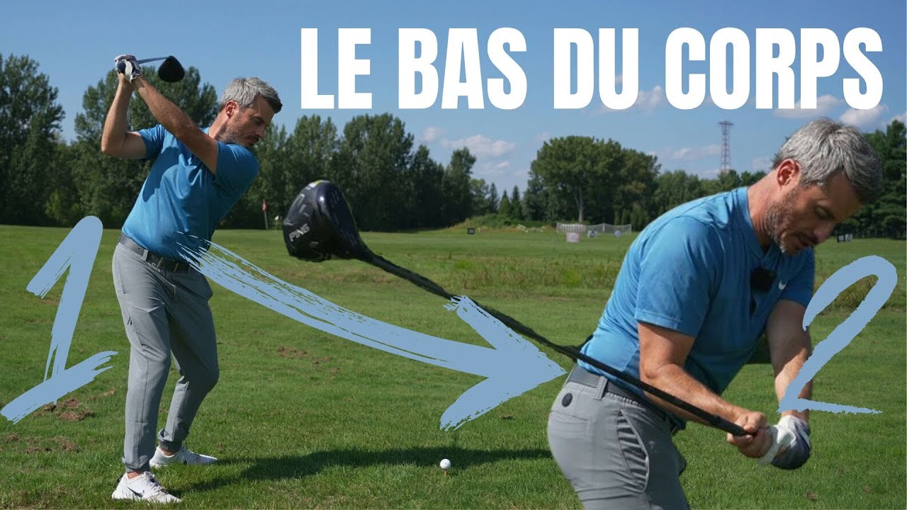 Le bas du corps en premier à la descente au golf!