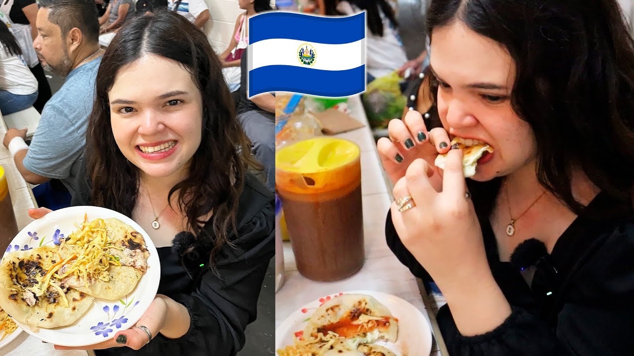 🇲🇽 MI HERMANA PRUEBA PUPUSAS en EL SALVADOR 🇸🇻 POR PRIMERA VEZ 🫓