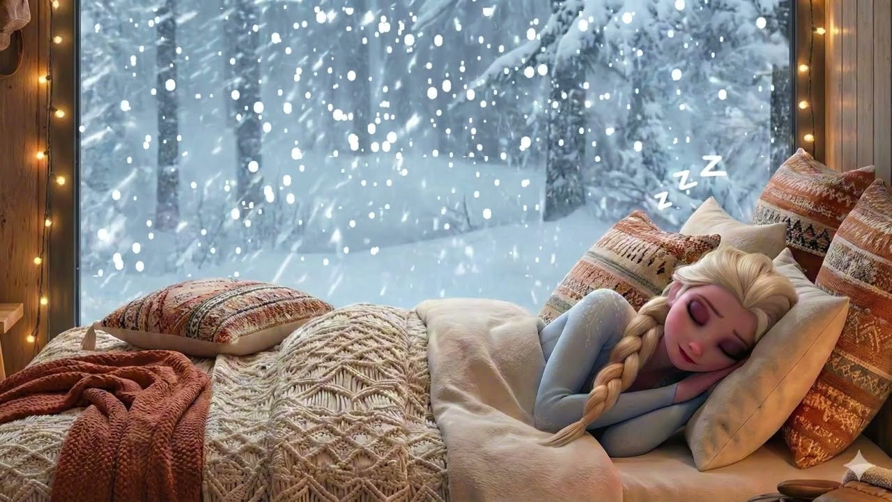 It's snowing outside and your a Princess | Calming Lullaby Music for Calming | Piano Guitar| Elsa