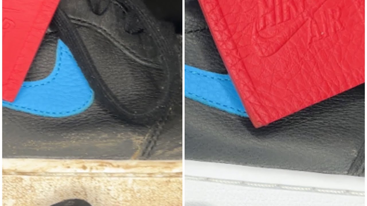( NO WASHER OR PAINT)How to clean the stitching on your Jordan 1 mid-soles￼