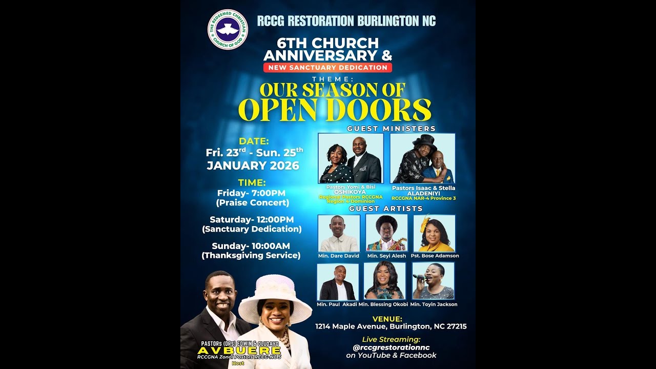6th Church Anniversary and Church Dedication