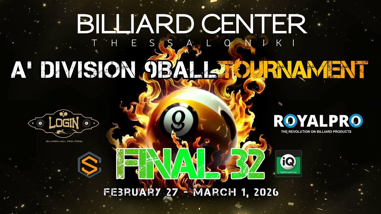 A’ Division 9Ball Tournament | Feb.27-Mar.1, 2026 | Table 1 - Day 3