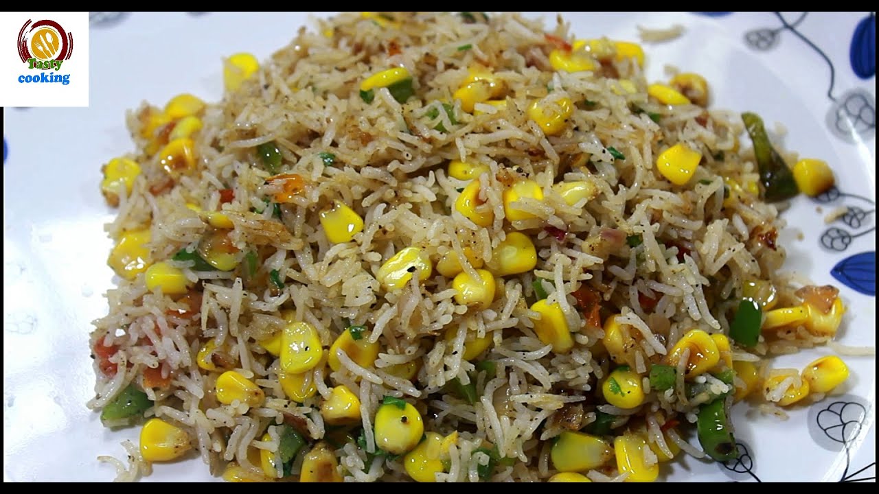 corn rice recipe/corn fried rice/corn rice/corn pulao/corn recipes