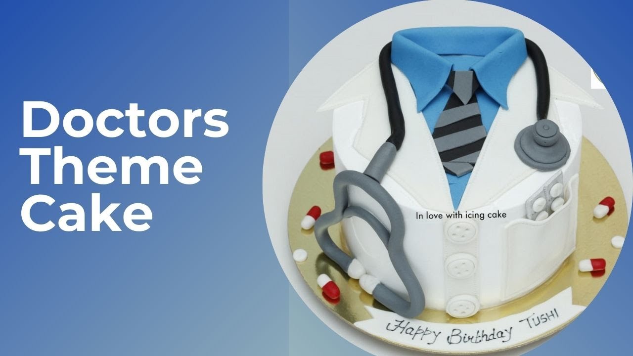 Doctor Cake/ Whipped Cream Doctor Cake Design/Edible Doctor Set Cake Toppers/Doctors Birthday Cake