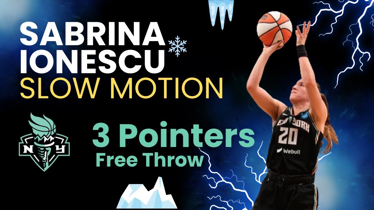 SLOW MOTION Sabrina Ionescu Three Pointer COURTSIDE POV Free Throw #wnba #sabrinaionescu #nyliberty