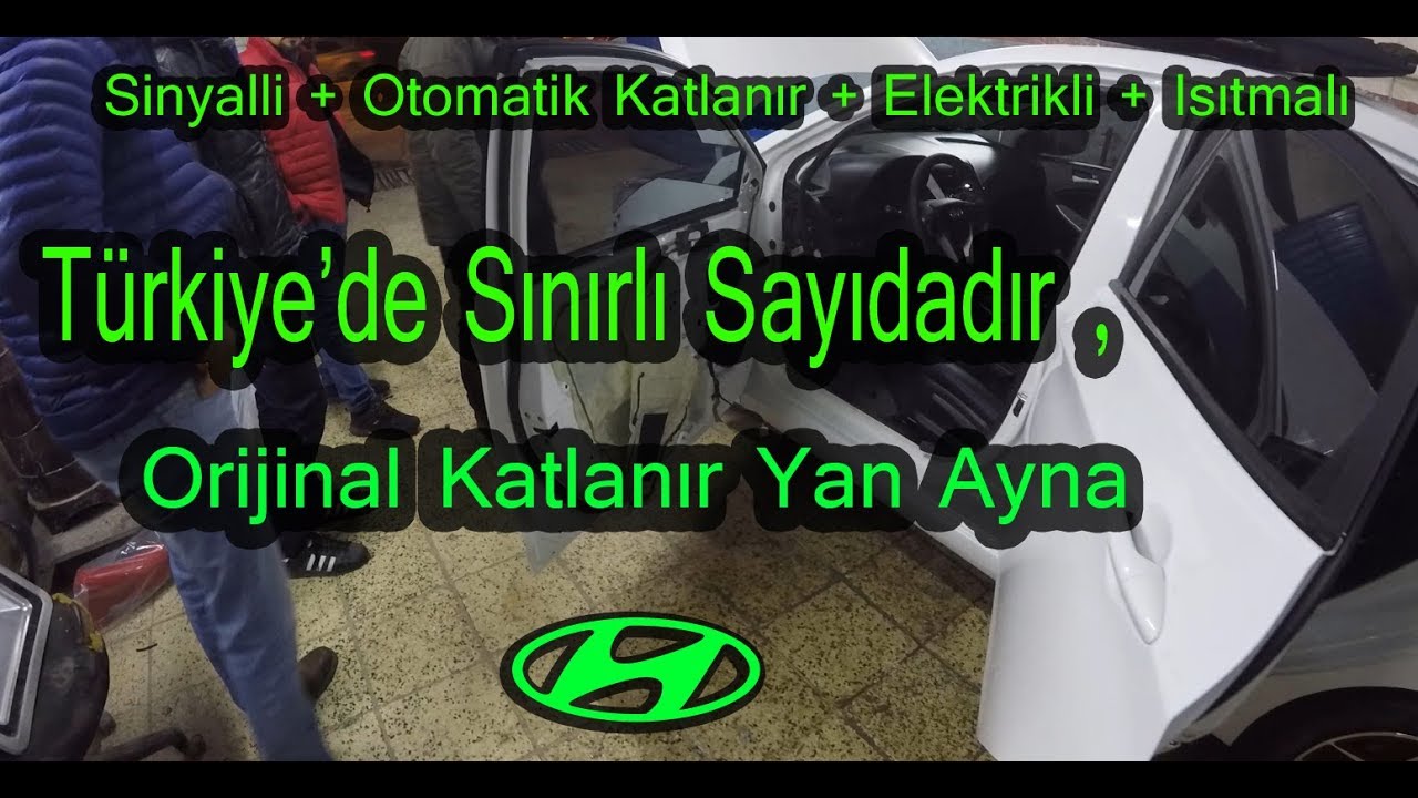 Hyundai Accent Blue Katlanır Yan Ayna Folding Mirror Combo Mix Korean