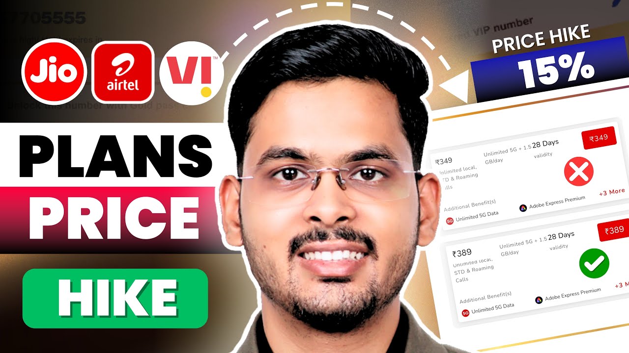 Jio, Airtel & Vi Plan Price Hike | Recharge Price Hike 2026