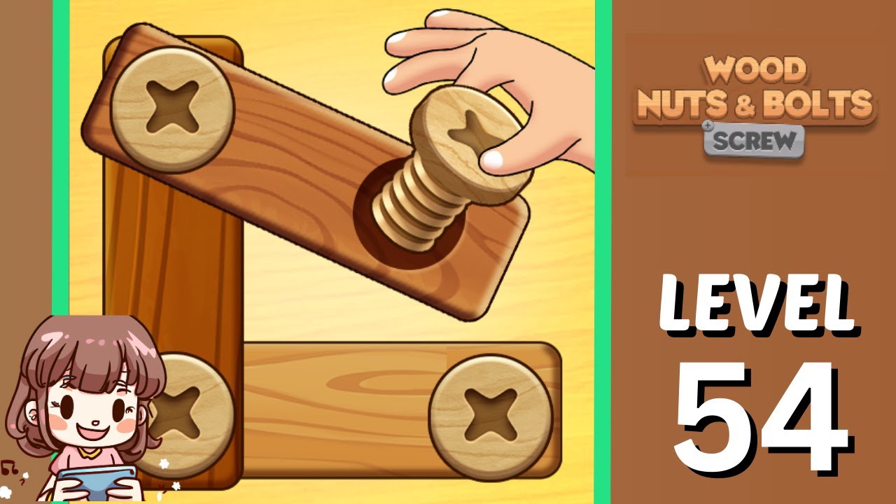 Wood Nuts and Bolts Screw Level 54 Solution Walkthrough ⚙️🧩