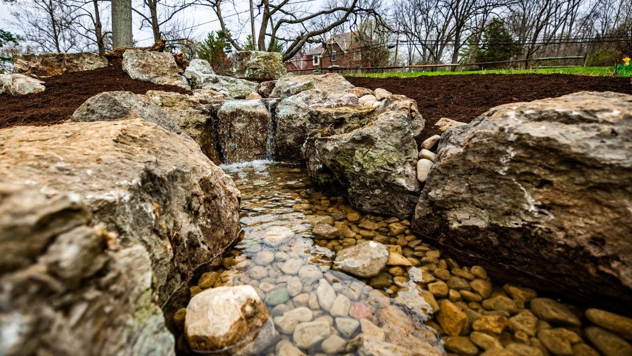 Full Water Feature Rebuild with Natural Boulders & Multi-Falls
