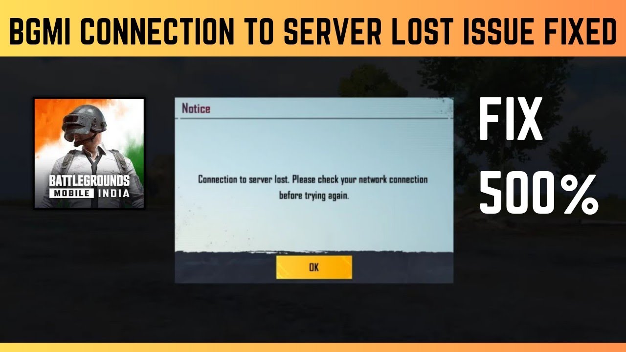 Bgmi Connection to server lost please check your network connection problem | Bgmi server Problem