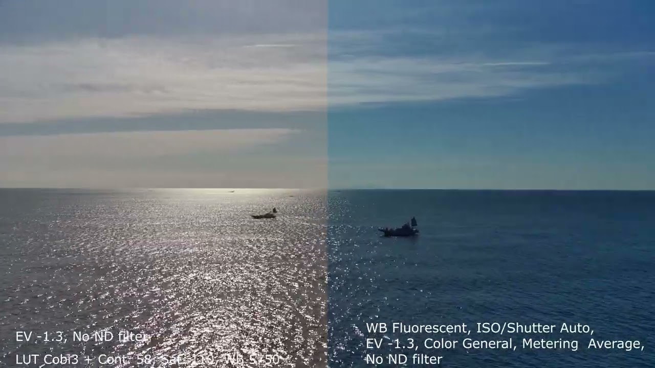 FIMI X8 2022 v.1 Comparison EV -1.3 and -1.7 without ND filter &ndash; Feb 6