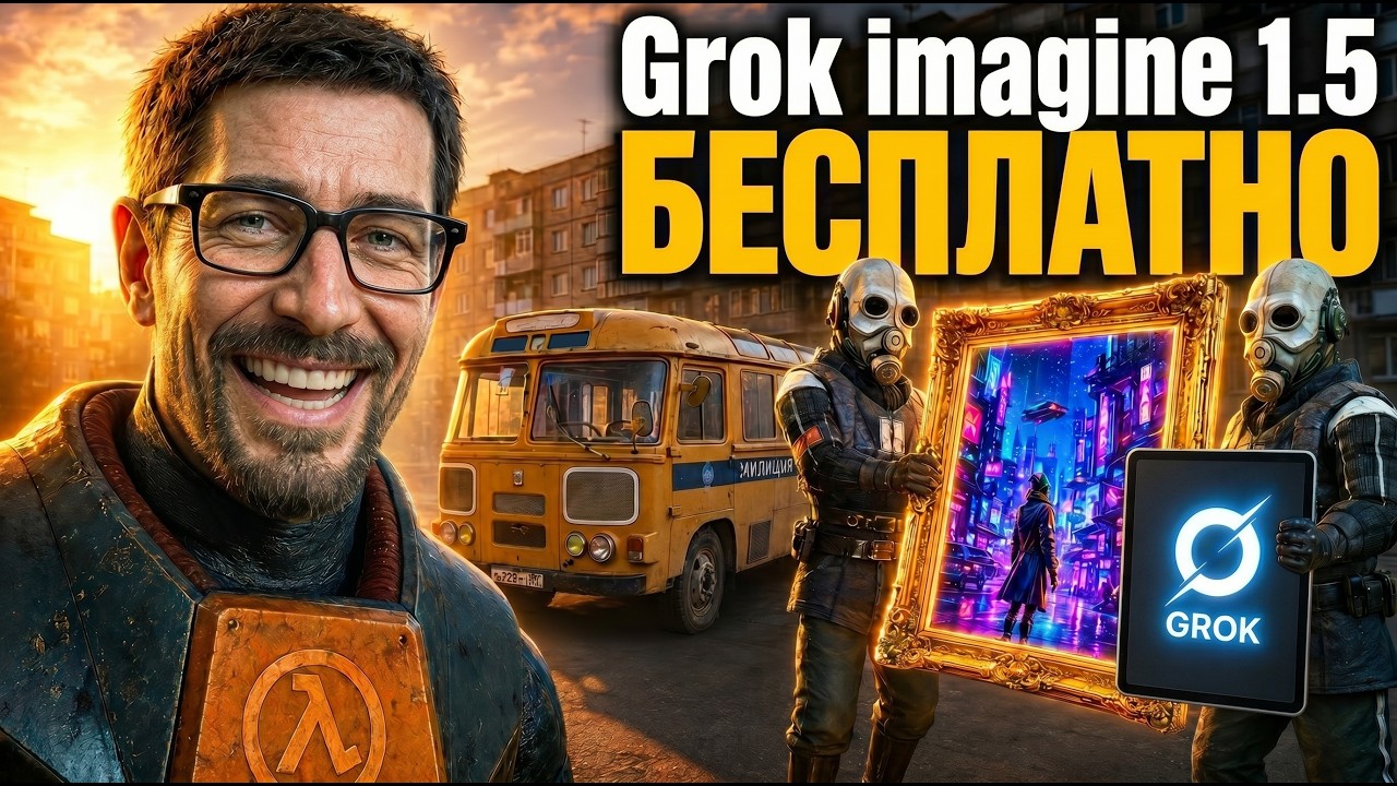 Как делать БЕСПЛАТНЫЕ видео в новом GROK Imagine 1.5 (рабочий метод)