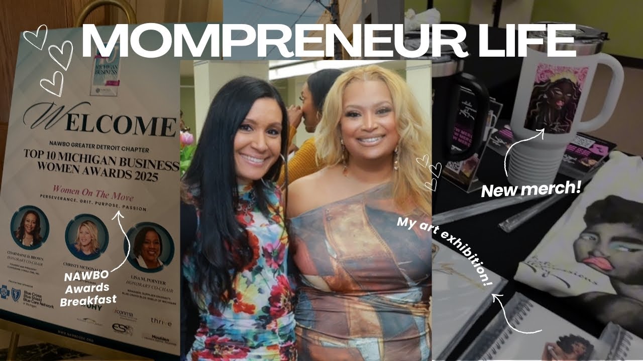 Mompreneur Life: NAWBO Awards & My Art Show Reception | New Merch Drop!