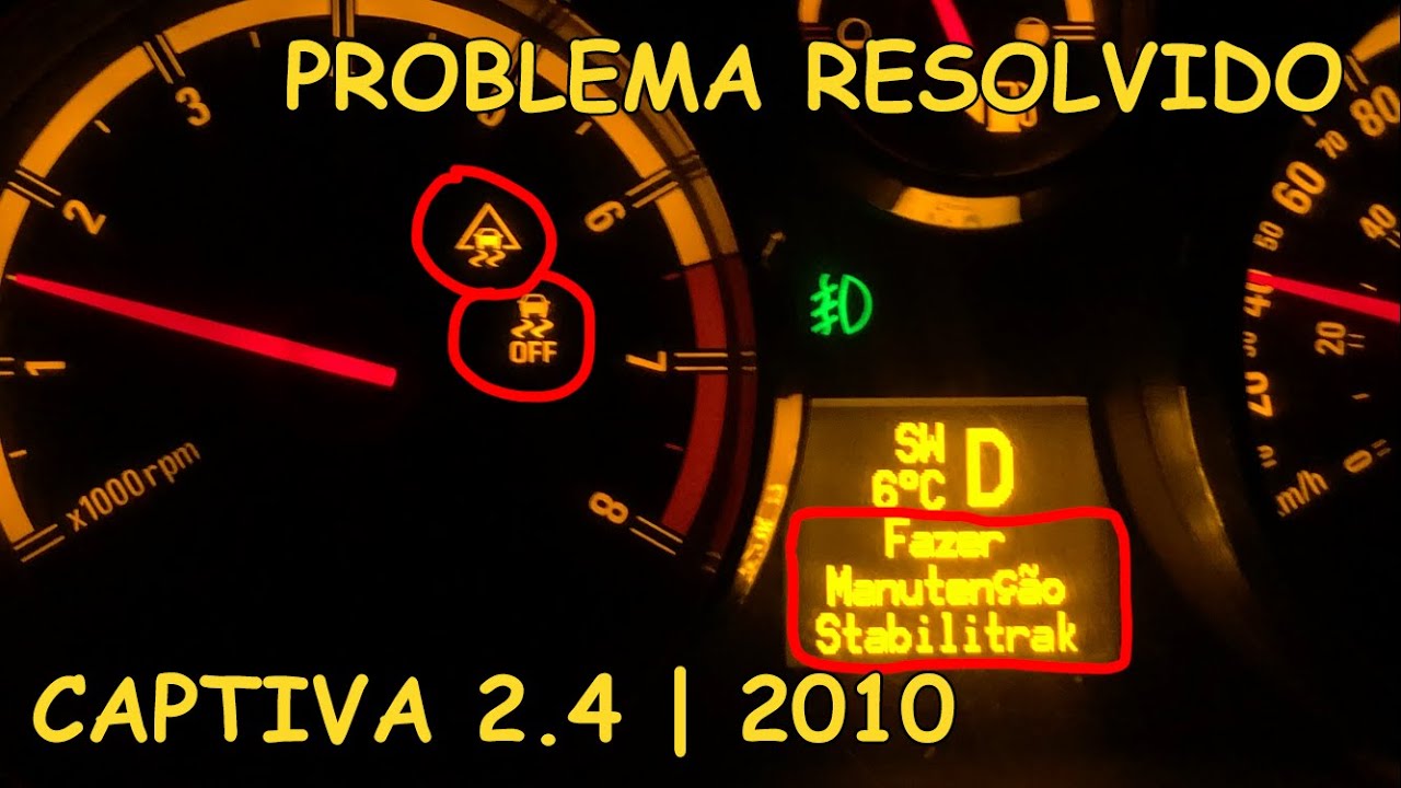 CAPTIVA 2.4 | 2010 - Problema Controle de Tração & Stabilitrak