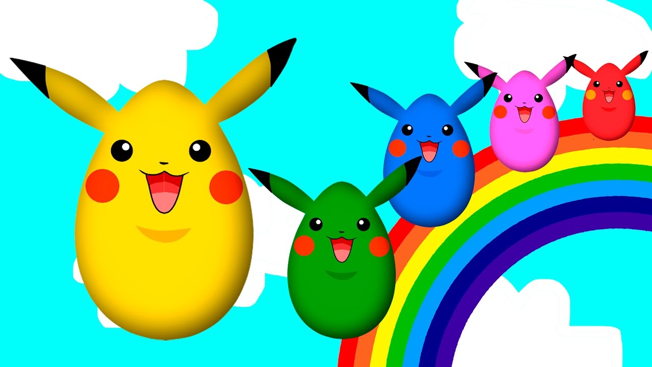 Rainbow POKEMON GO, PIKACHU! Suprise Eggs, Huevos Sorpresa, &Uuml;berraschungseier