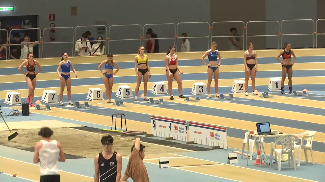 Meeting Indoor Ancona  Gennaio 2026 - Caligiana 800m F (PB), Pagliarini 60m F (PB), Simonelli 60m M