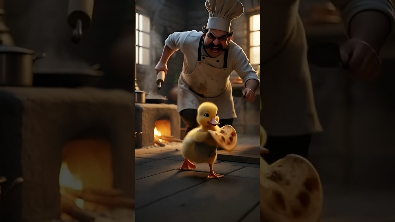 The poor baby duck didn't have bread so, his rich friends making fun of him 