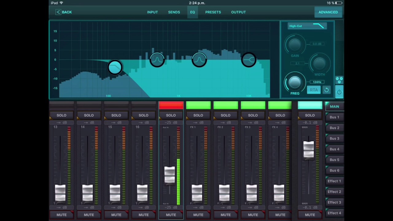 Behringer X18 Funciones De La App X Air En iPad Pro