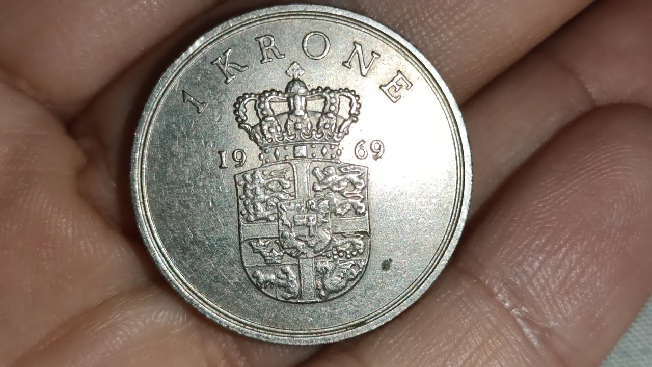 1 krone coin 1969 danmark