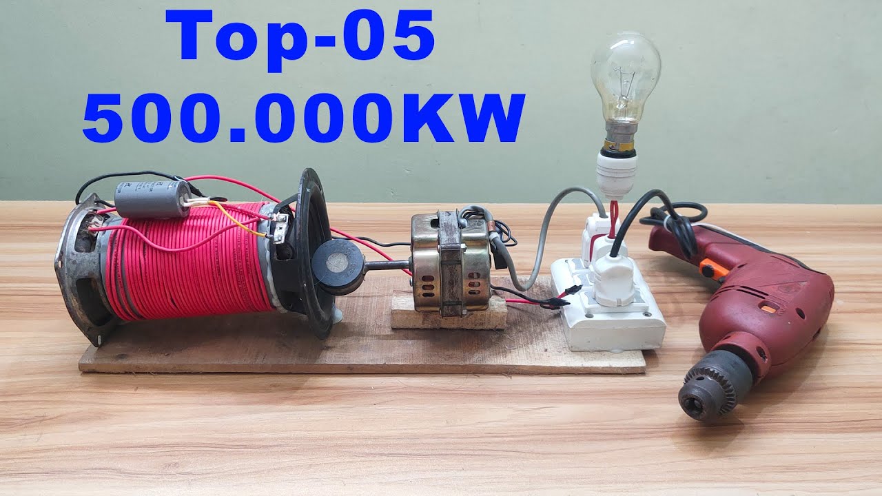 DIY Free electricity 230v AC 500.000KW energy generator top 5 magnetic copper wire at home